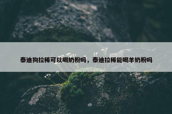 泰迪狗拉稀可以喝奶粉吗，泰迪拉稀能喝羊奶粉吗
