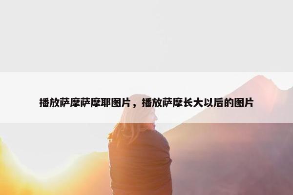 播放萨摩萨摩耶图片，播放萨摩长大以后的图片