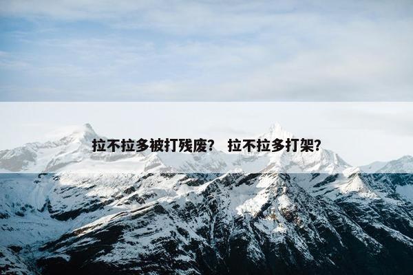 拉不拉多被打残废？ 拉不拉多打架？