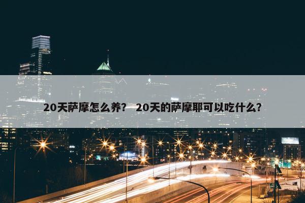 20天萨摩怎么养？ 20天的萨摩耶可以吃什么？