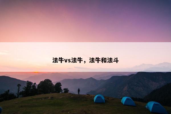 法牛vs法牛，法牛和法斗