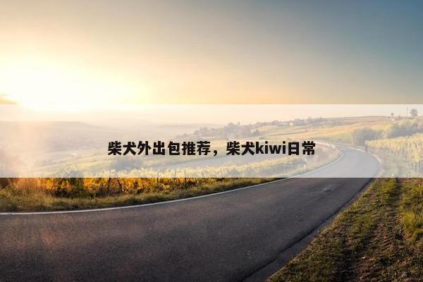 柴犬外出包推荐，柴犬kiwi日常