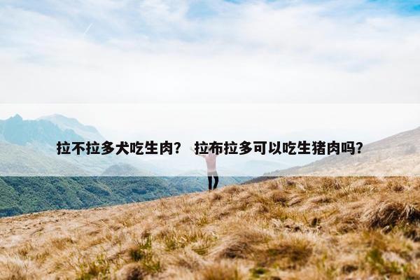 拉不拉多犬吃生肉？ 拉布拉多可以吃生猪肉吗？