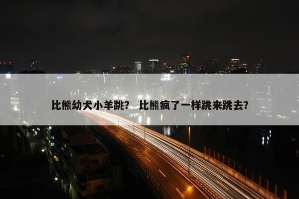 比熊幼犬小羊跳？ 比熊疯了一样跳来跳去？