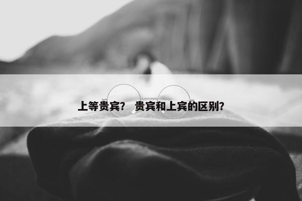 上等贵宾？ 贵宾和上宾的区别？