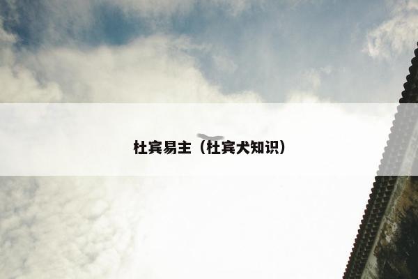 杜宾易主（杜宾犬知识）