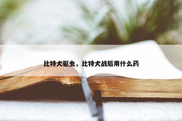 比特犬驱虫，比特犬战后用什么药