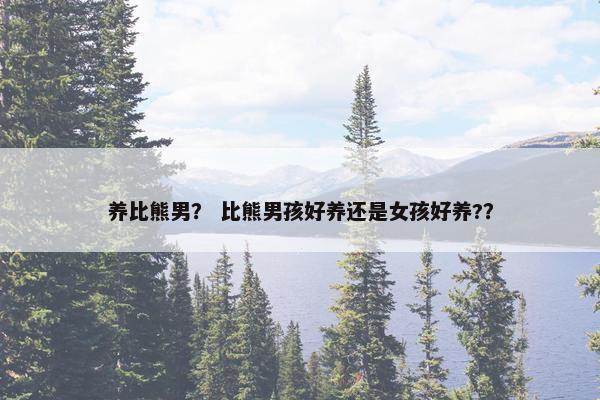 养比熊男？ 比熊男孩好养还是女孩好养?？