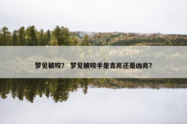 梦见被咬？ 梦见被咬手是吉兆还是凶兆？