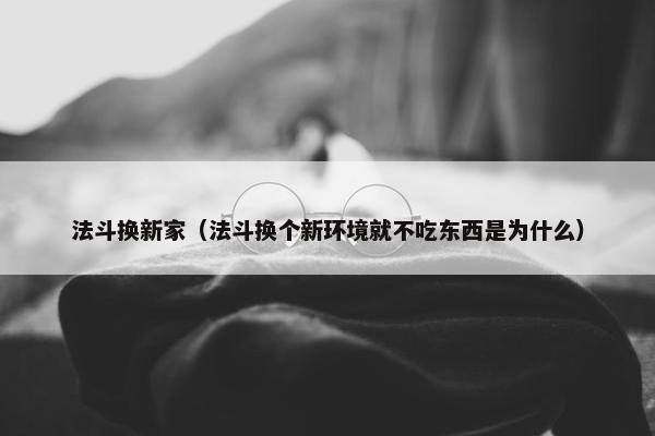 法斗换新家（法斗换个新环境就不吃东西是为什么）