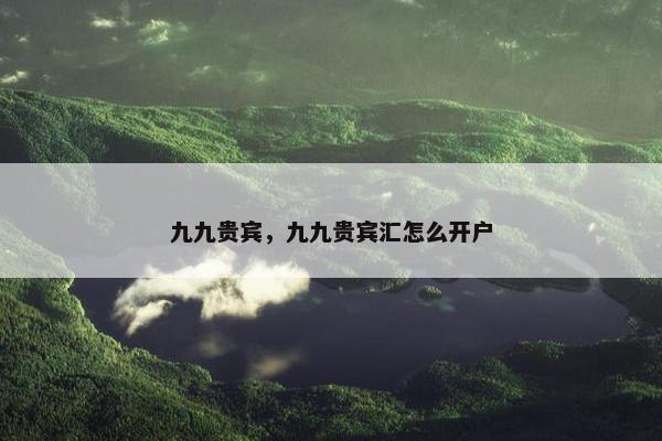九九贵宾，九九贵宾汇怎么开户