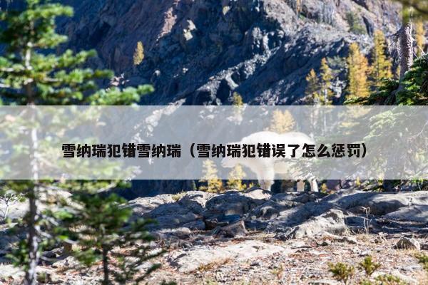 雪纳瑞犯错雪纳瑞（雪纳瑞犯错误了怎么惩罚）