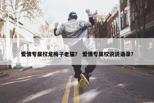 爱情专属权龙梅子老猫？ 爱情专属权说说语录？