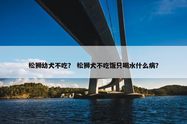 松狮幼犬不吃？ 松狮犬不吃饭只喝水什么病？