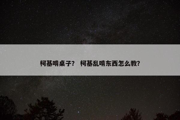 柯基啃桌子？ 柯基乱啃东西怎么教？