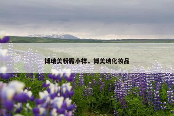 博瑞美粉霜小样，博美瑞化妆品