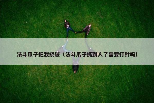 法斗爪子把我挠破（法斗爪子抓到人了需要打针吗）