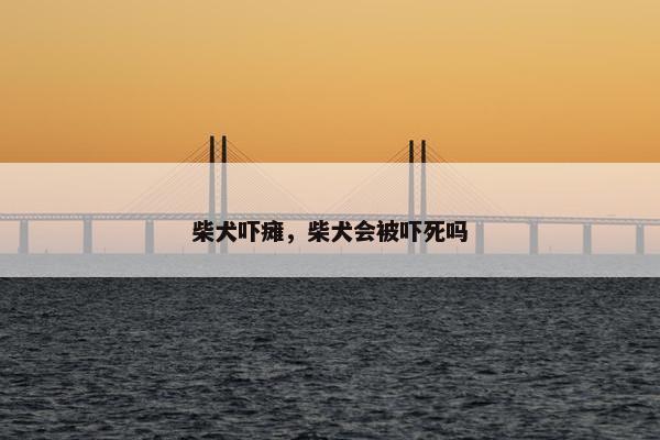 柴犬吓瘫，柴犬会被吓死吗