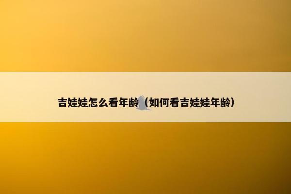 吉娃娃怎么看年龄（如何看吉娃娃年龄）