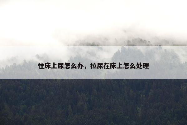往床上尿怎么办，拉尿在床上怎么处理