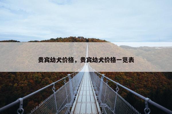 贵宾幼犬价格，贵宾幼犬价格一览表
