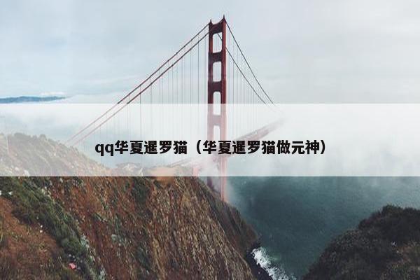 qq华夏暹罗猫（华夏暹罗猫做元神）