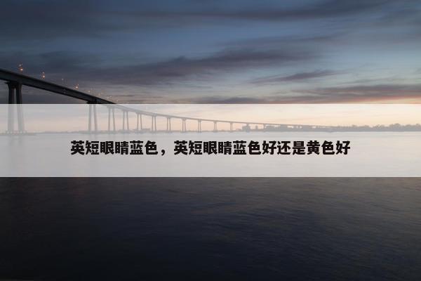 英短眼睛蓝色，英短眼睛蓝色好还是黄色好
