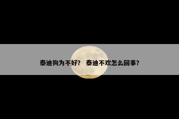 泰迪狗为不好？ 泰迪不欢怎么回事？