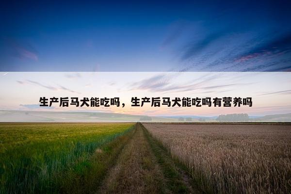 生产后马犬能吃吗，生产后马犬能吃吗有营养吗