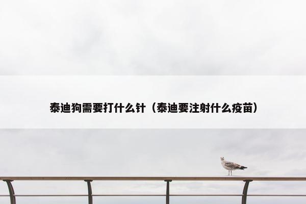泰迪狗需要打什么针（泰迪要注射什么疫苗）