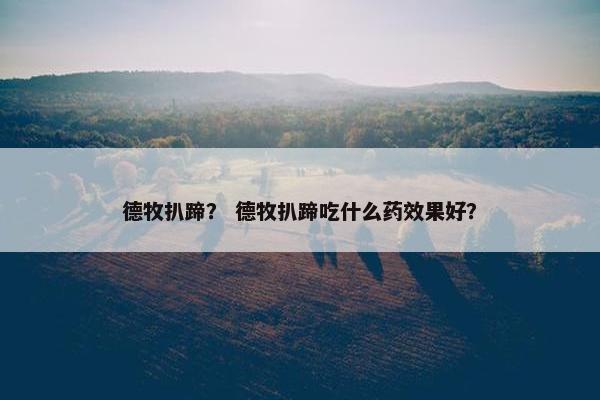 德牧扒蹄？ 德牧扒蹄吃什么药效果好？