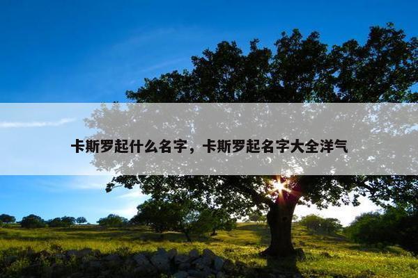 卡斯罗起什么名字，卡斯罗起名字大全洋气
