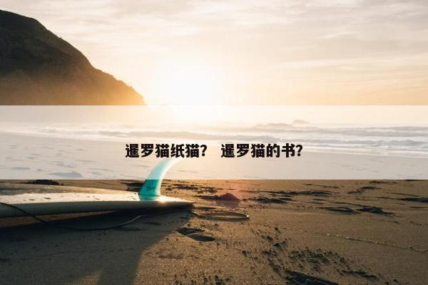 暹罗猫纸猫？ 暹罗猫的书？