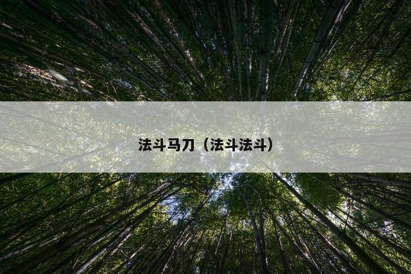 法斗马刀（法斗法斗）