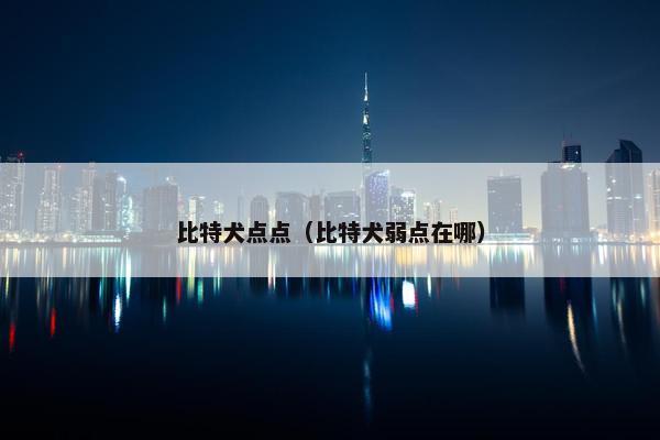 比特犬点点（比特犬弱点在哪）