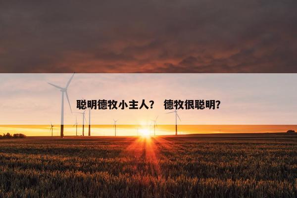 聪明德牧小主人？ 德牧很聪明？