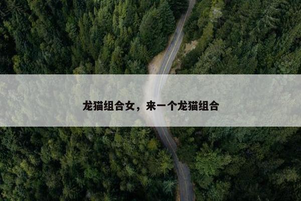 龙猫组合女，来一个龙猫组合