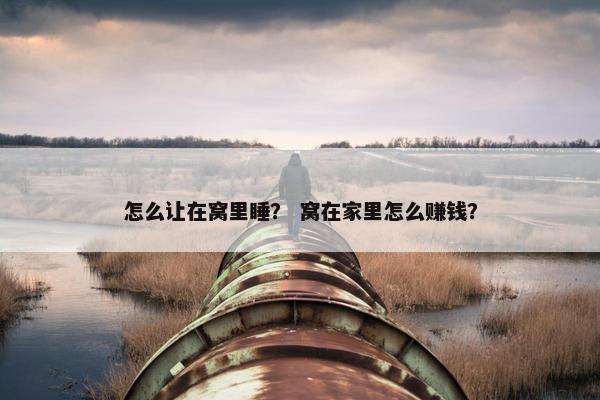 怎么让在窝里睡？ 窝在家里怎么赚钱？