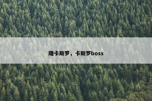 雕卡斯罗，卡斯罗boss