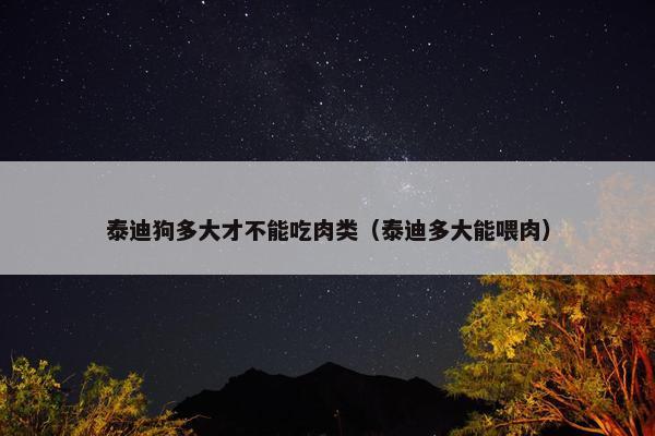 泰迪狗多大才不能吃肉类（泰迪多大能喂肉）