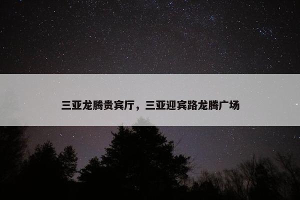 三亚龙腾贵宾厅，三亚迎宾路龙腾广场