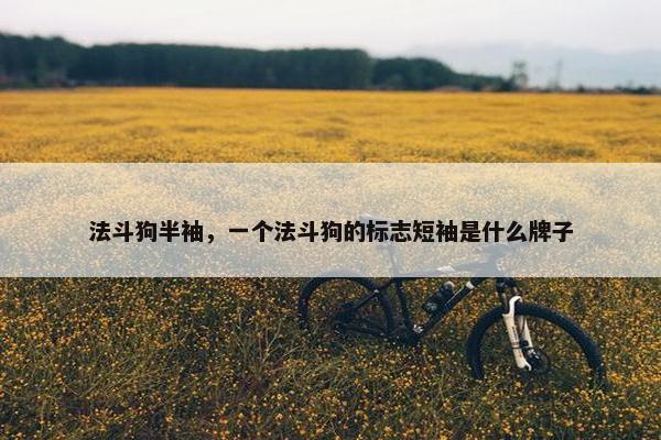 法斗狗半袖，一个法斗狗的标志短袖是什么牌子