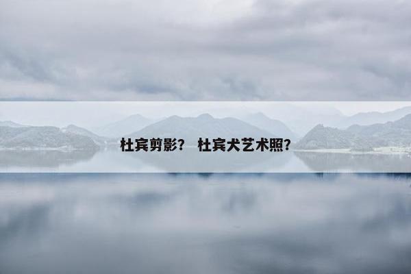 杜宾剪影？ 杜宾犬艺术照？