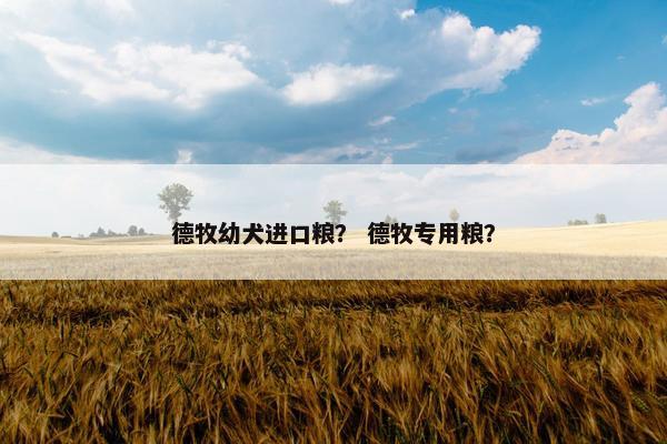 德牧幼犬进口粮？ 德牧专用粮？
