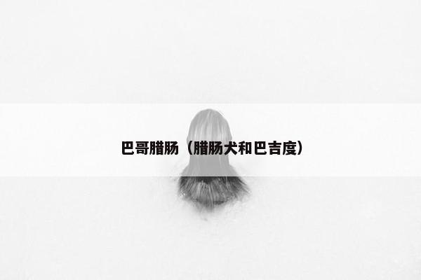 巴哥腊肠（腊肠犬和巴吉度）
