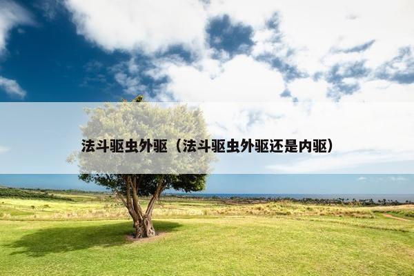 法斗驱虫外驱（法斗驱虫外驱还是内驱）
