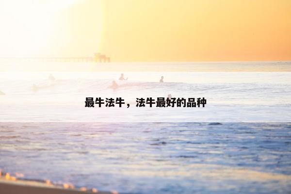 最牛法牛，法牛最好的品种
