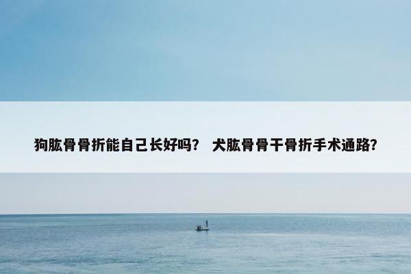 狗肱骨骨折能自己长好吗？ 犬肱骨骨干骨折手术通路？