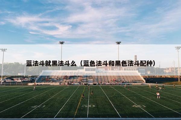 蓝法斗就黑法斗么（蓝色法斗和黑色法斗配种）