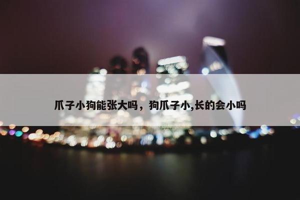 爪子小狗能张大吗，狗爪子小,长的会小吗